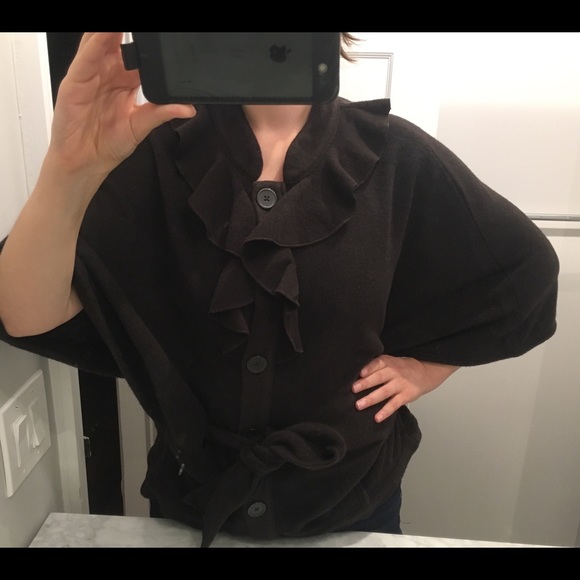 GAP brown cape w tie - Picture 1 of 7